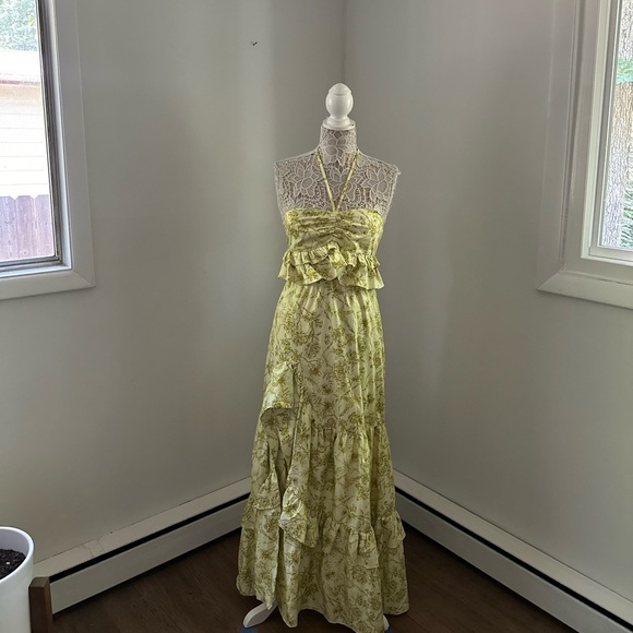 HUTCH Rocco Halter Ruffled Maxi, size S - Picture 2 of 5